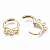 Brass Huggie Hoop Earring Findings KK-N233-082-NF-2