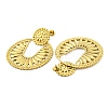304 Stainless Steel Dangle Stud Earrings EJEW-M233-10G-2