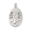 Brass Pendants With Clear Cubic Zirconia KK-S403-04P-1