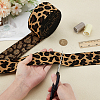 6 Yards Leopard Pattern Polyester Ribbons OCOR-PH0007-68-5