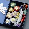 7 Chakras Heart-Shaped Healing Crystals Set DJEW-PW0024-01-1