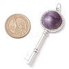 Natural Amethyst/Rose Quartz/Lapis Lazuli/Synthetic/Opalite/Black Stone Big Pendants PALLOY-JF02880-2
