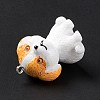Opaque Resin Pendants RESI-E032-01P-04-4