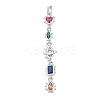 Brass Micro Pave Cubic Zirconia Big Pendants KK-K418-03C-P-1