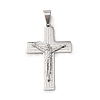 304 Stainless Steel Religion Jesus Cross Pendants STAS-F323-07P-1