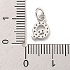 Initial Letter Brass with Cubic Zirconia Charms KK-Q814-26Q-P-3