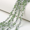 Electroplate Transparent Glass Beads Strands EGLA-A034-T3mm-M06-1
