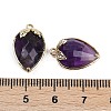 Natural Amethyst Faceted Pendants G-M431-06G-13-3