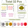 Food Grade Eco-Friendly Silicone Butterfly & Flower Bracelet Pendant Decoration Making Kit DIY-SC0024-85-2