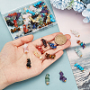 52Pcs 13 Styles Natural Mixed Gemstone Chip Pendants PALLOY-HY00016-3