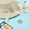 2Pcs Flower Rhinestone Ornament Accessories DIY-FG0006-42P-02-5