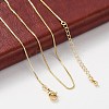 Brass Box Chain Necklaces for Women X-NJEW-D302-41G-1