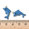 304 Stainless Steel Enamel Pendants STAS-V015-03G-3