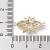 Brass Pave Clear Cubic Zirconia Connector Charms KK-G491-42G-3