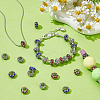 60Pcs 3 Colors Alloy Rhinestone European Beads CPDL-PH0001-11-4
