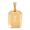 1Pc Stainless Steel Rectangle with Letter Pendants NJEW-TA0001-22I-1