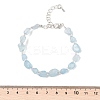 Natural Aquamarine Beads Bracelets for Women BJEW-H623-02S-09-5