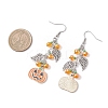Tibetan Style Alloy Enamel Dangle Earrings EJEW-TA00714-4