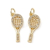 Brass Micro Pave Clear Cubic Zirconia Pendants LS-KK-E068-VB143-2