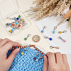 24Pcs 12 Colors Cat Eye Bead Pendant Stitch Marker HJEW-NB00010-3