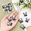 12Pcs 3 Colors Food Grade Eco-Friendly Silicone Focal Beads SIL-CA0001-28-3