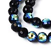 Electroplate Opaque Glass Beads Strands EGLA-N024-01A-A02-3