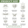 18Pcs 9 Styles Brass Rhinestone Pendants FIND-PH0020-70-2
