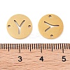 PVD Vacuum Plating 201 Stainless Steel Hollow Flat Round Links FIND-R149-03Y-G-3