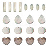 50Pcs 5 Styles Natural Black Lip Shell & Freshwater Pendants SHEL-TA0001-22-2