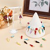 32Pcs 8 Colors Alloy Enamel Pendants ENAM-SC0004-87-4
