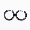 304 Stainless Steel Huggie Hoop Earrings LS-EJEW-F111-20mm-B-2