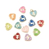 12Pcs Brass Enamel Pendants KK-H252-03G-1