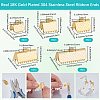 75Pcs 5 Styles 304 Stainless Steel Ribbon Ends STAS-BBC0006-67-2