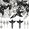 40Pcs 4 Styles Tibetan Style Alloy Pendants TIBEP-SC0003-04-1