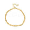 Brass Curb Chain Bracelets for Women LS-BJEW-C140-15G-4