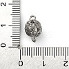 Brass Micro Pave Clear Cubic Zirconia Connector Charms KK-A230-06F-P-3