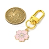 10Pcs 10 Colors Flower Alloy Enamel Pendant Decorations HJEW-JM02753-4