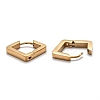 304 Stainless Steel Rhombus Huggie Hoop Earrings STAS-J033-08G-3