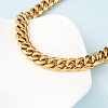 12MM 304 Stainless Steel Cuban Link Chain Necklaces NJEW-C099-03G-3
