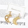 Ion Plating(IP) 304 Stainless Steel Stud Earrings EJEW-A119-20G-1