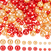 150Pcs 4 Styles ABS Plastic Imitation Pearl Beads OACR-SP0001-68-6