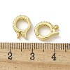 Brass Clear Cubic Zirconia Fold Over Clasps KK-A236-14G-2