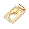 Brass & Plastic Pearl Pendants KK-L269-01G-01-2