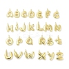 Rack Plating Brass Balloon Letter Pendants KK-C050-01G-1