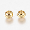 Environment Brass European Beads KK-P120-03G-2