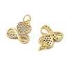 Brass Micro Pave Cubic Zirconia Pendants KK-C092-24D-G-2