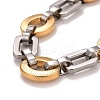 PVD Vacuum Plating 201 Stainless Steel Link Chain Bracelet STAS-E160-05GP-3