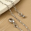 Brass Link Chain Bracelets for Women BJEW-G735-06P-3