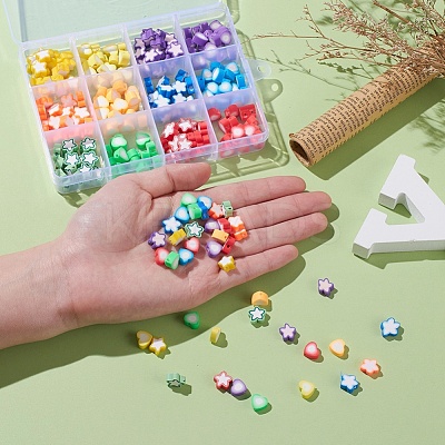 240Pcs 12 Style Handmade Polymer Clay Beads CLAY-YW0001-29-1