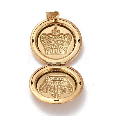 304 Stainless Steel Locket Pendants STAS-K197-13G-1